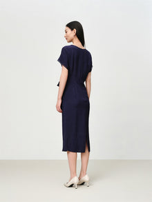 Silk Dress | Navy