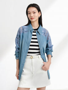 Tencel-Cotton Denim Shirt | Blue