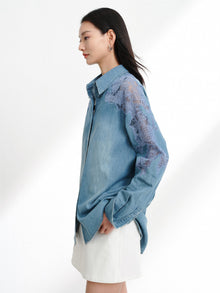 Tencel-Cotton Denim Shirt | Blue