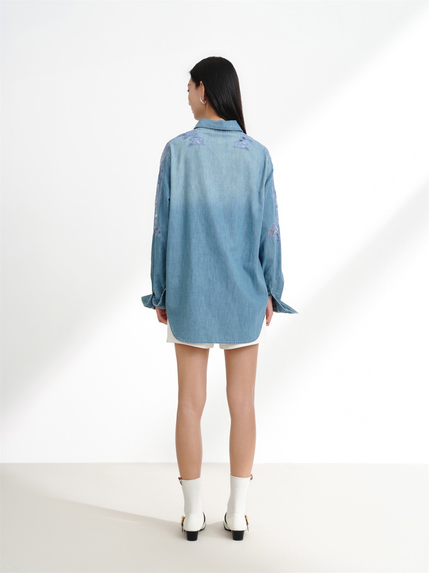 Tencel-Cotton Denim Shirt | Blue