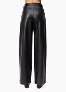 Andorra High Rise Vegan Leather Pant | Black