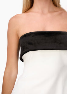Rohan Strapless Top | White/Black