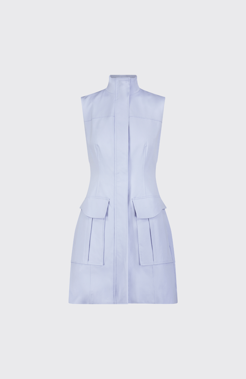 Stretch Cotton Vest Dress | Cloud
