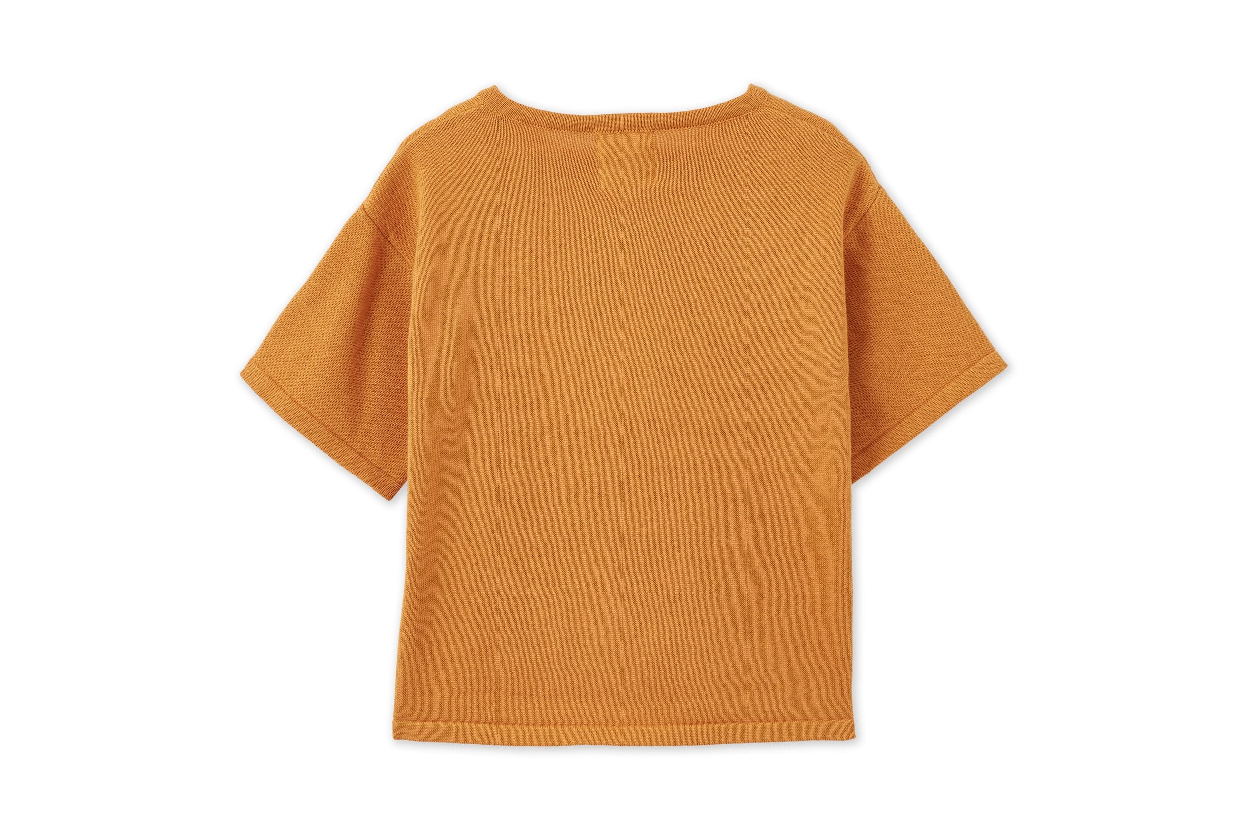 Organic Cotton Knit Relaxed Shirt | Dark Ochre