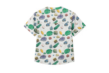 Unisex | Organic Cotton Band Collar Woven Shirt | Vild Lab No. 12 - Earth Rocks! Print