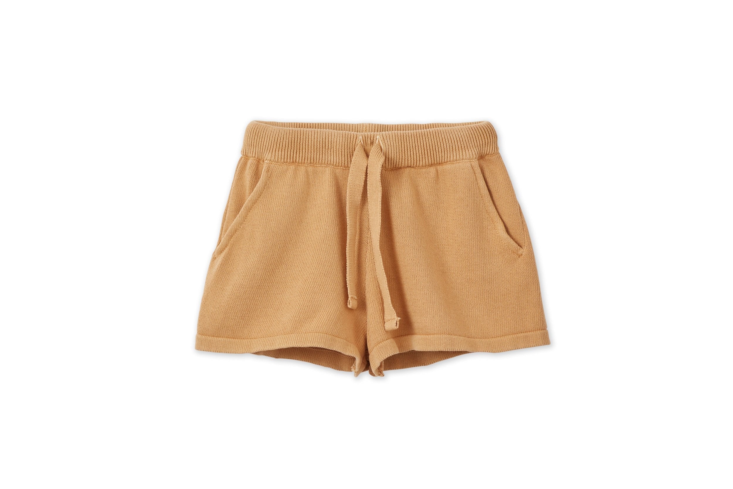 Organic Knit Shorts | Sandstone - Mineral Dye