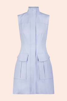 Stretch Cotton Vest Dress | Cloud