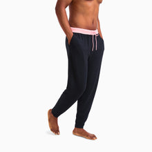 Modal French Terry Lounge Pants | Black/Flamingo