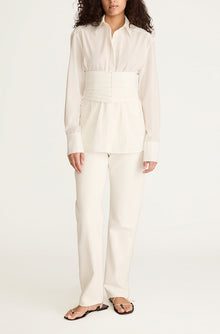 Corseted Button Down | Milk