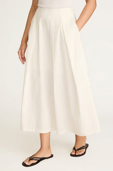 Linen Cotton Ottoman Skirt | Off White
