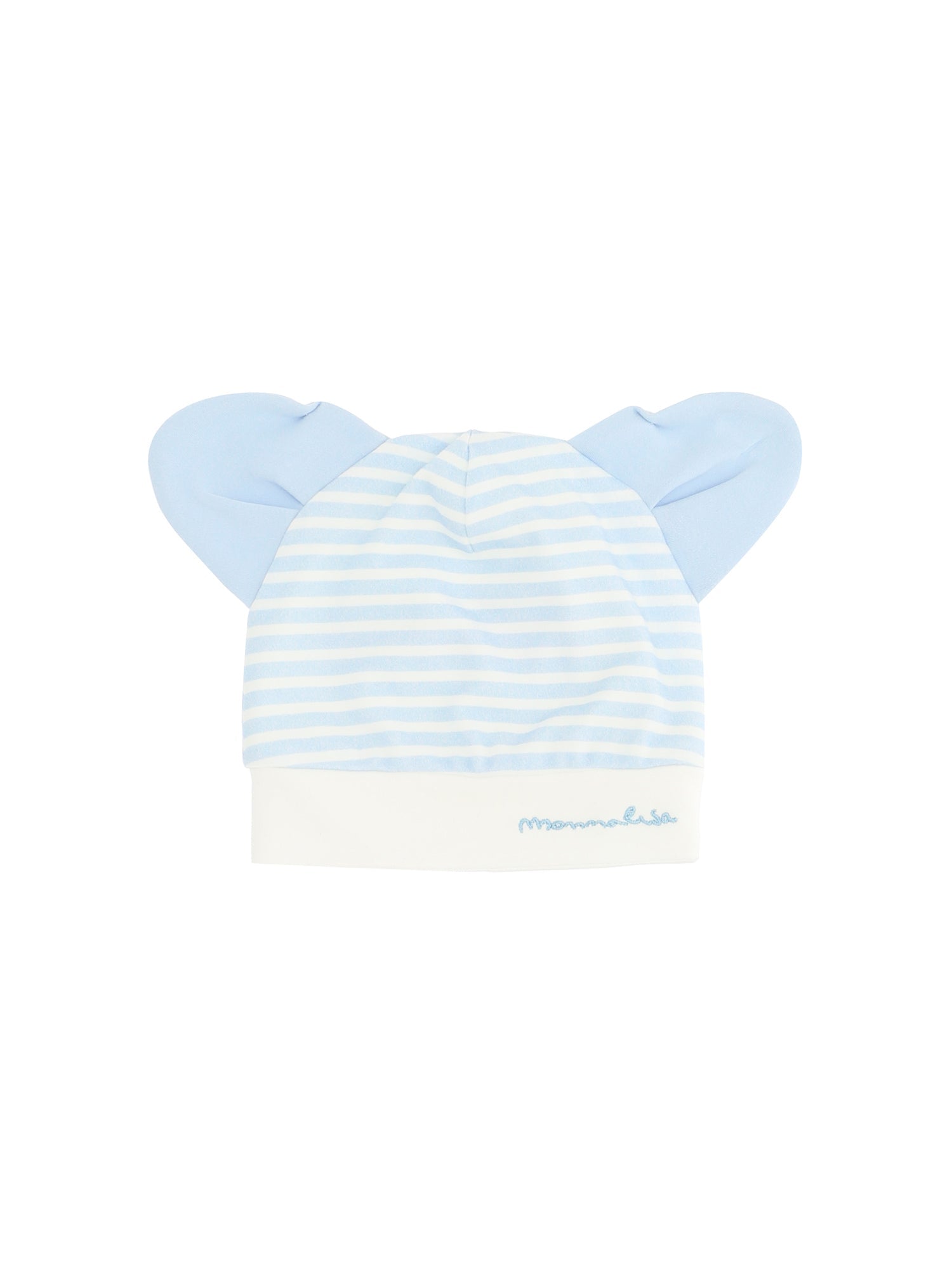 Boys | Interlock Hat Bear Ears | Cream/Sky Blue