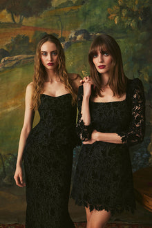 Martin Top | Black Velvet Lace