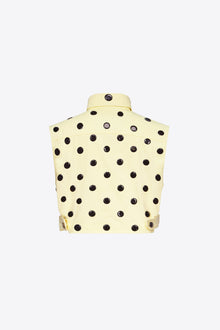 Polka Dot Sleeveless Top | Cream Yellow