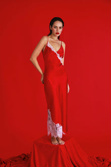 The Minx Slip By GINIA In Chilli Red