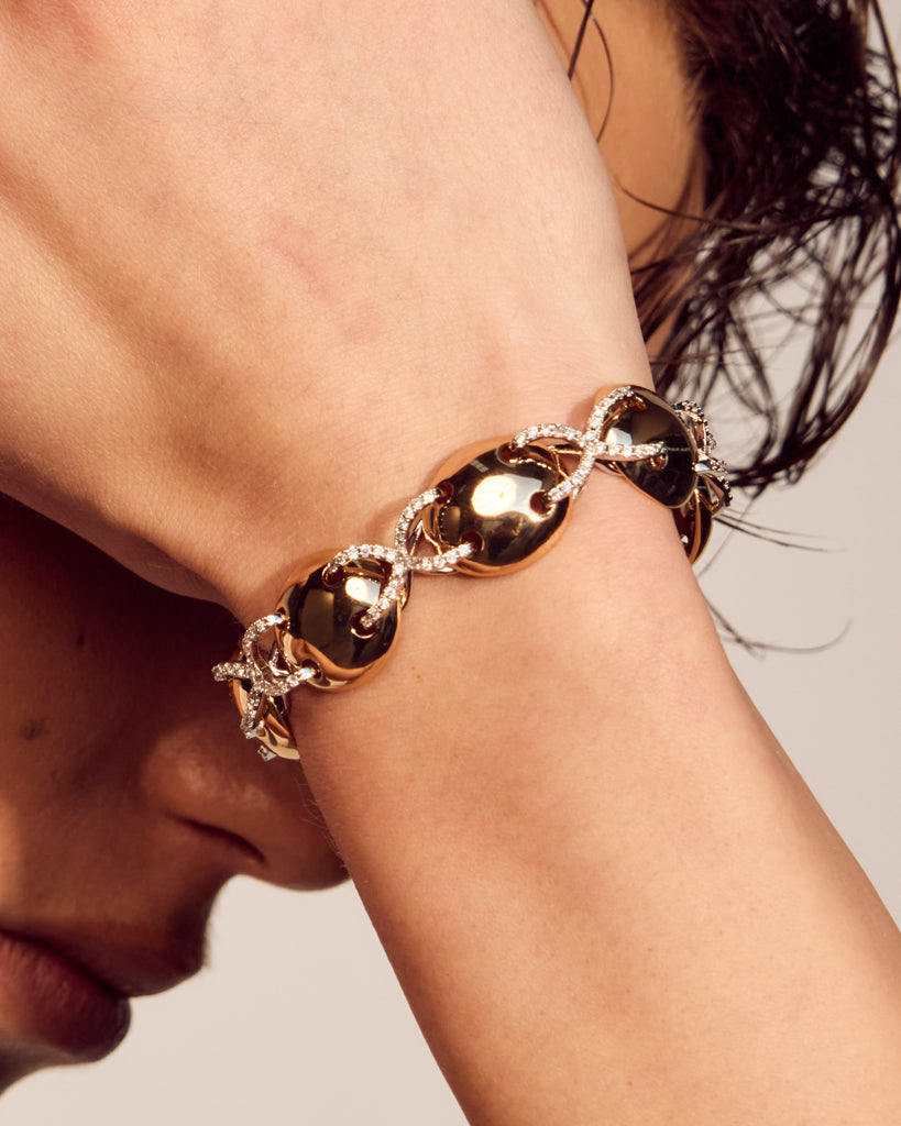 Mariner Cross Bracelet | Silver | Cubic Zirconia