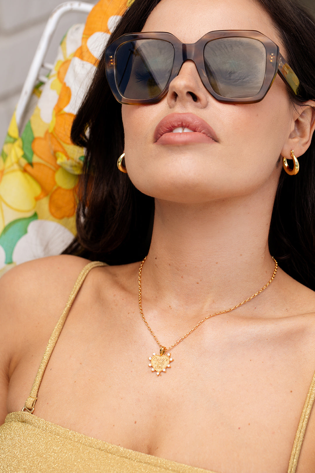 Daddy's Little Girl Necklace | 14K Plated Brass | Cubic Zirconia