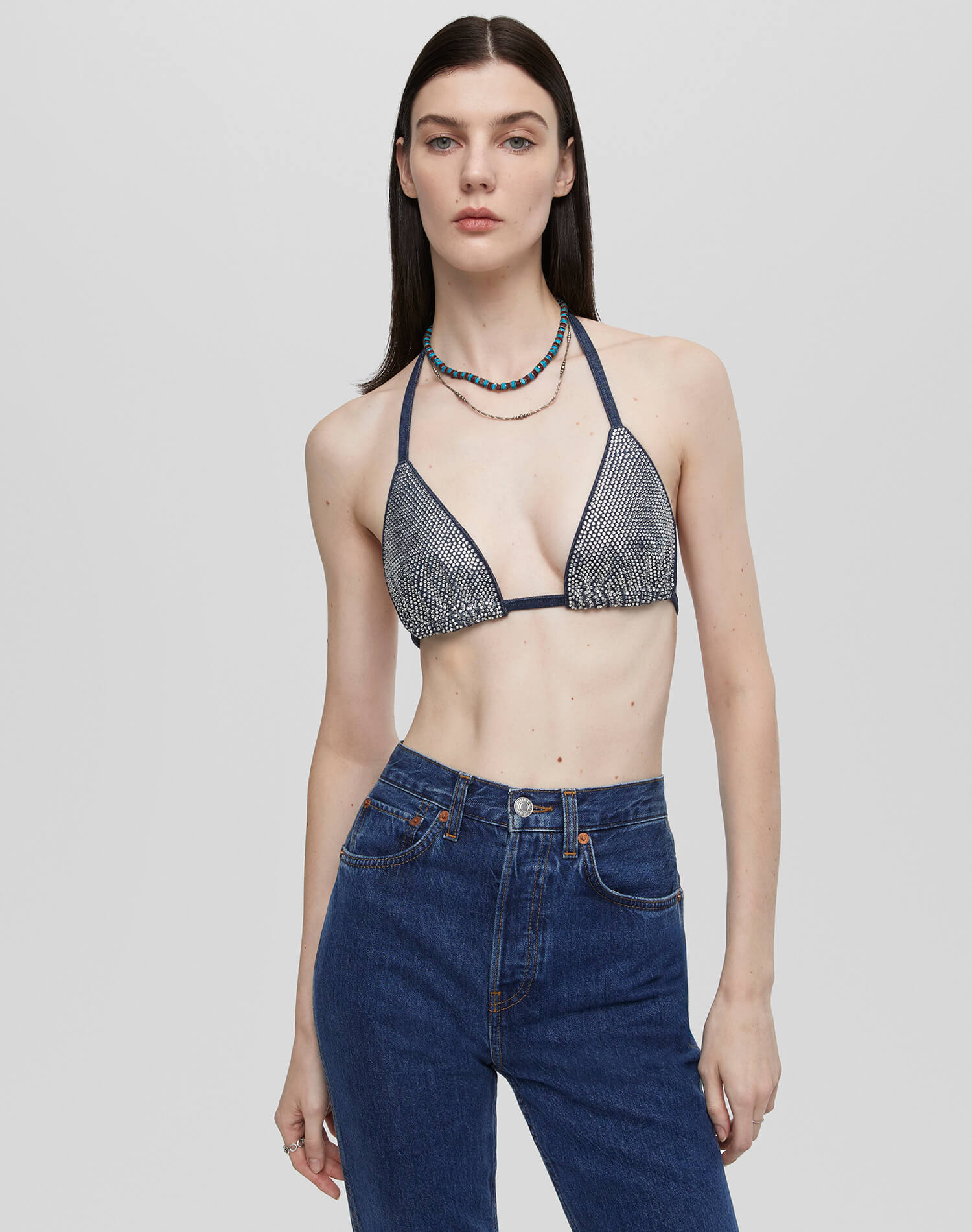 Womens | Upcycle Triangle Top | Diamond