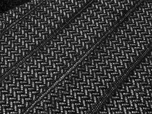 Vertical Geometric Texture Mulberry Silk Knit Cardigan | Black
