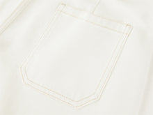 Tencel Cotton Straight-Leg Jeans | White