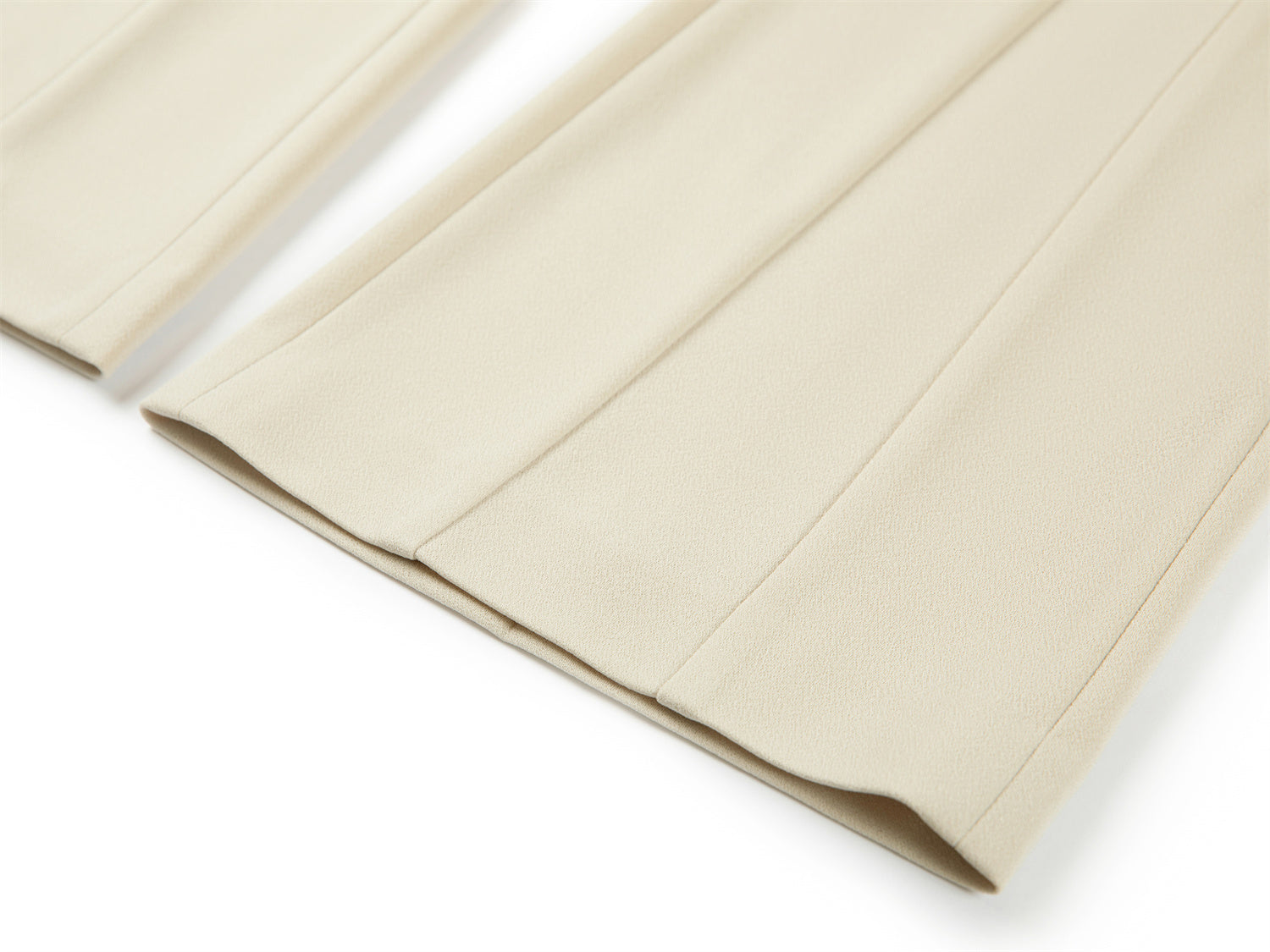 Triacetate Straight Flared Pants | Beige