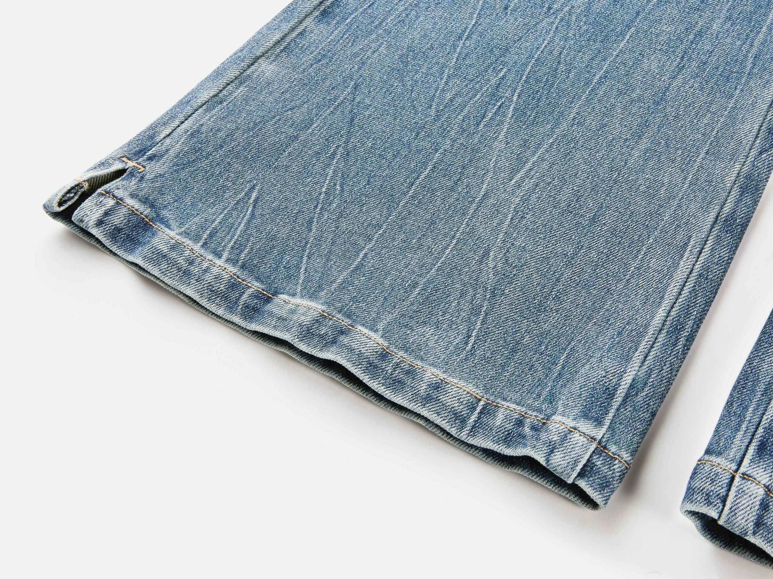 Cotton Blended Stretch Flare Pants | Blue