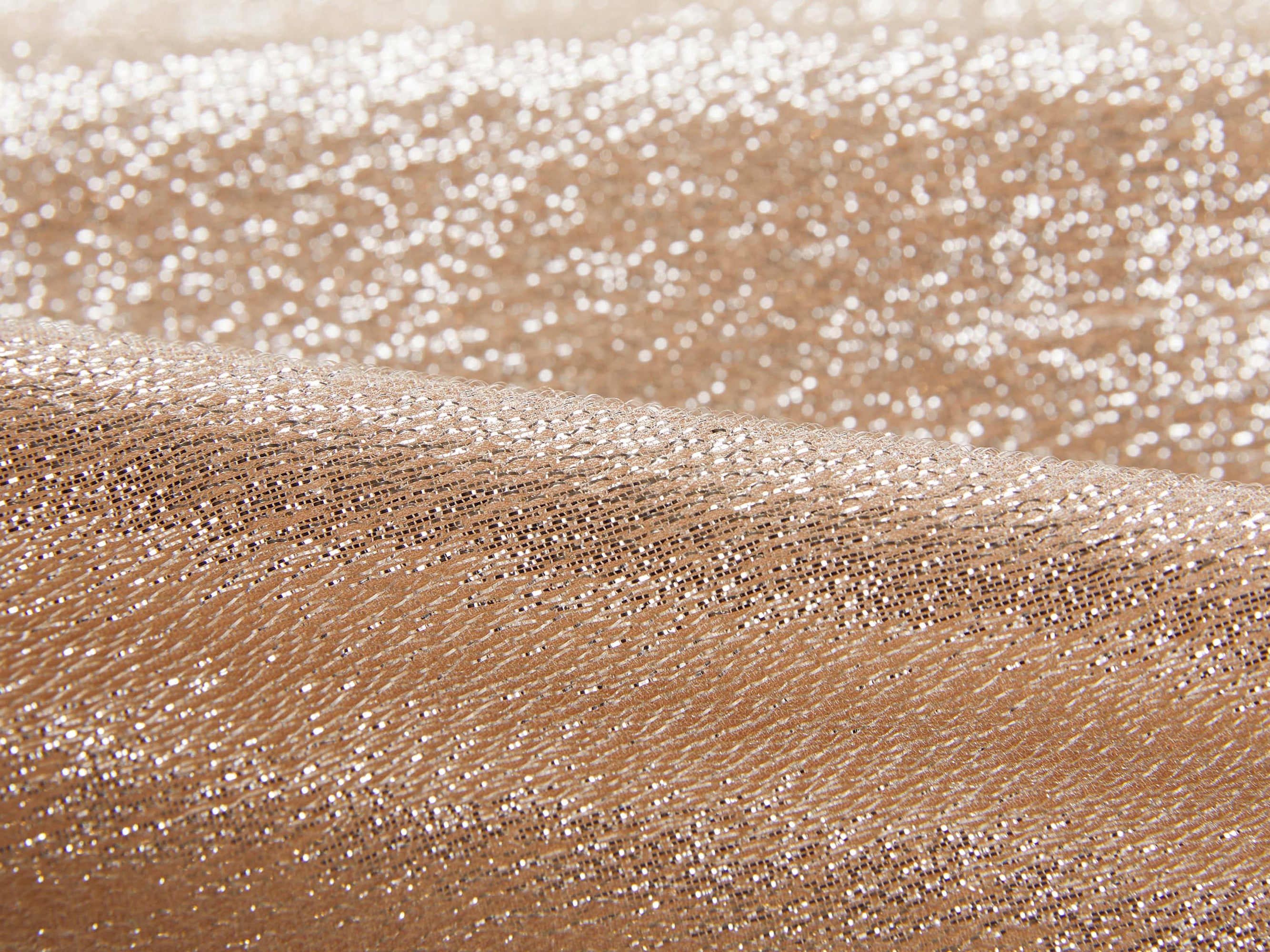 Champagne Metallic Open-Front Jacket | Golden