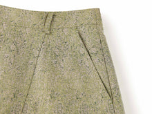 High-Waist Wool Cashmere Jacquard Skirt | Green