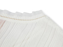 Mulberry Silk Sleeveless Knit Cardigan | White