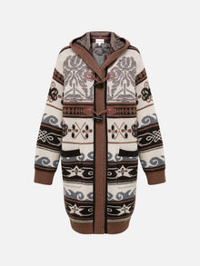Long Hooded Sweater | Brown
