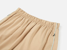 Straight-Cut Elastic Waist Sports Skirt | Khaki