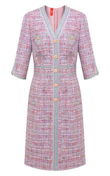 Tweed Dress | Purple