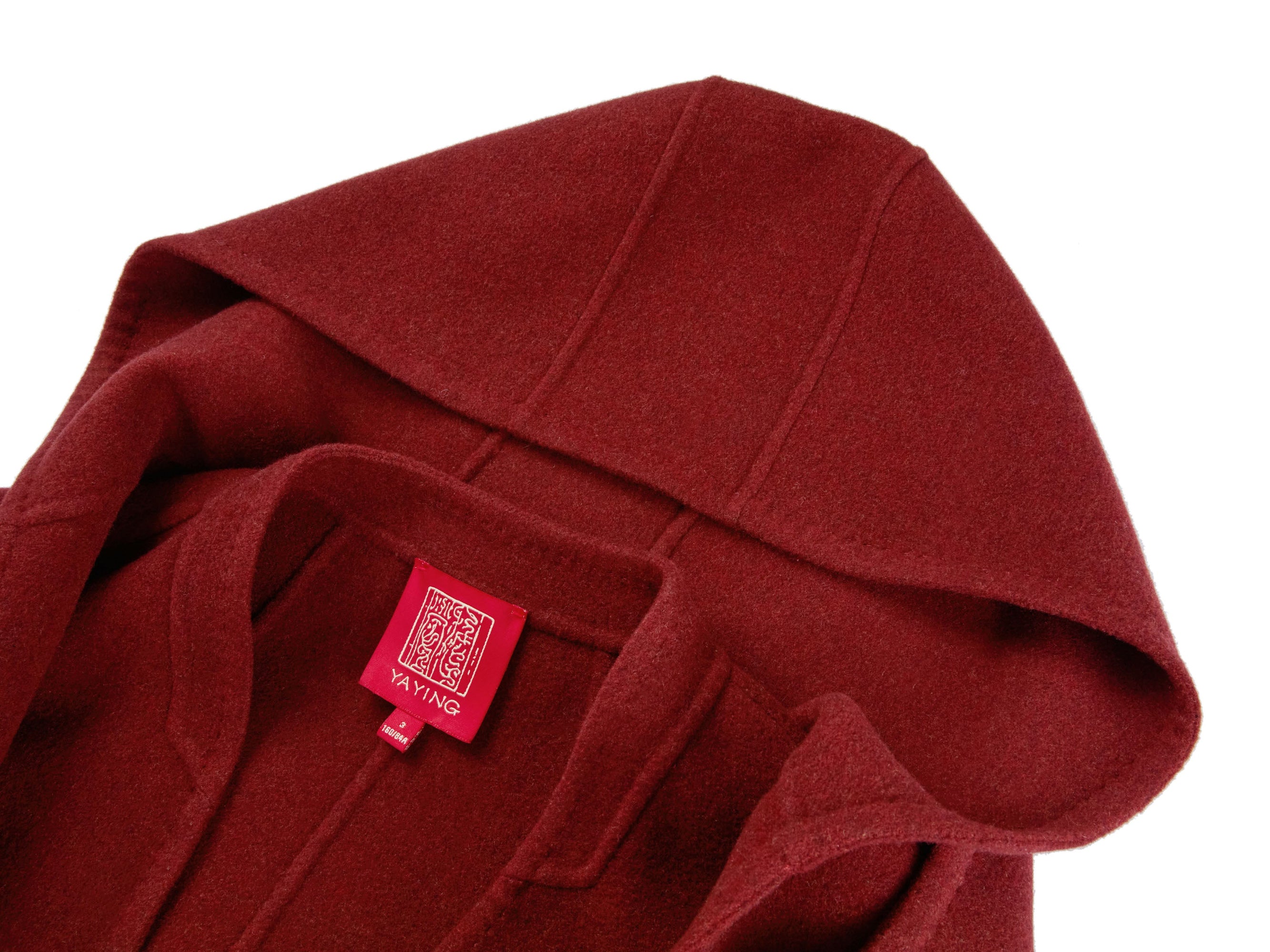 Wool-Blend Long Cardigan | Deep Red