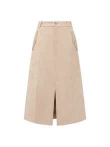 Wool Skirt | Khaki
