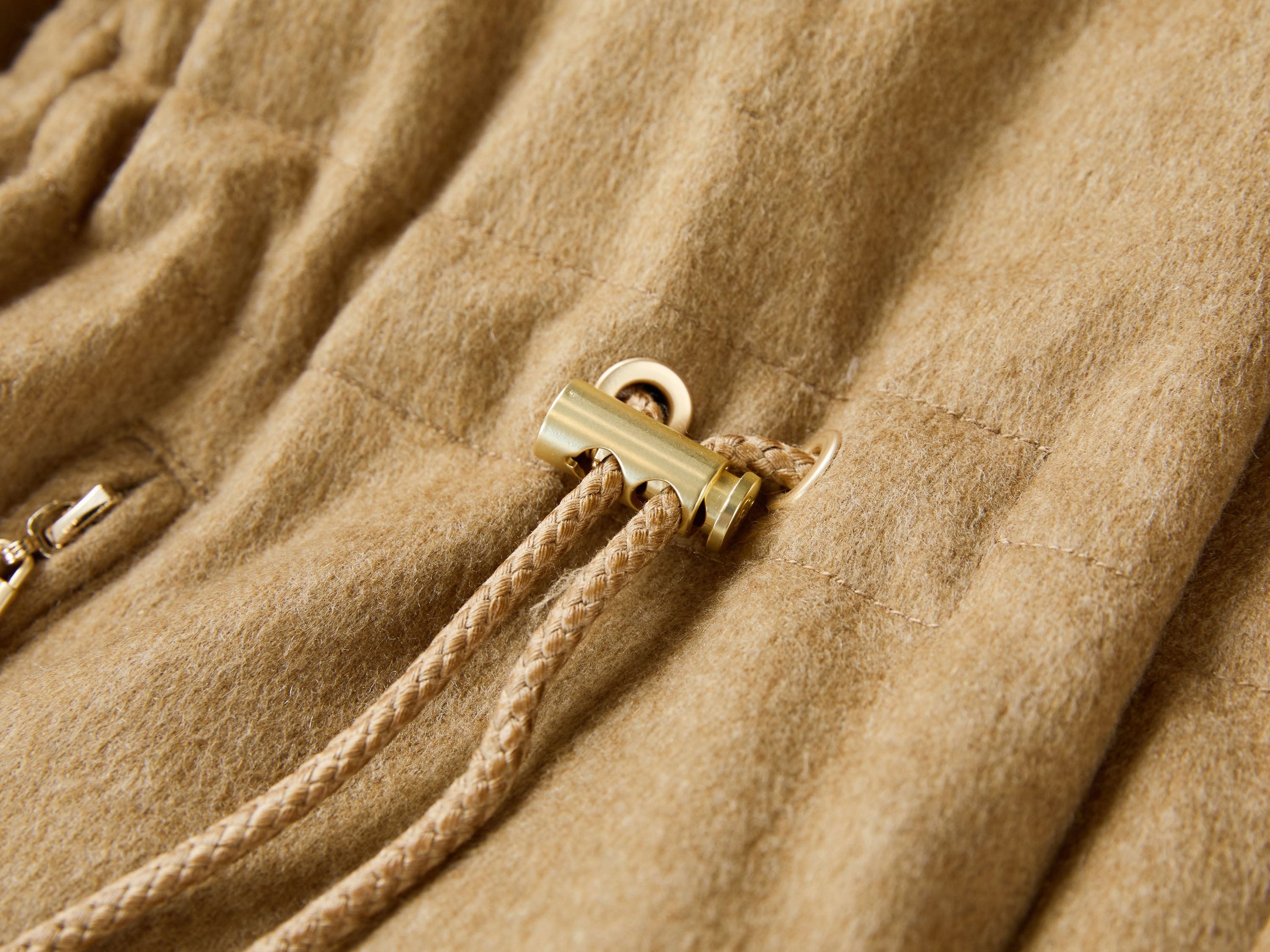 Cashmere Goose Down Long Jacket | Camel