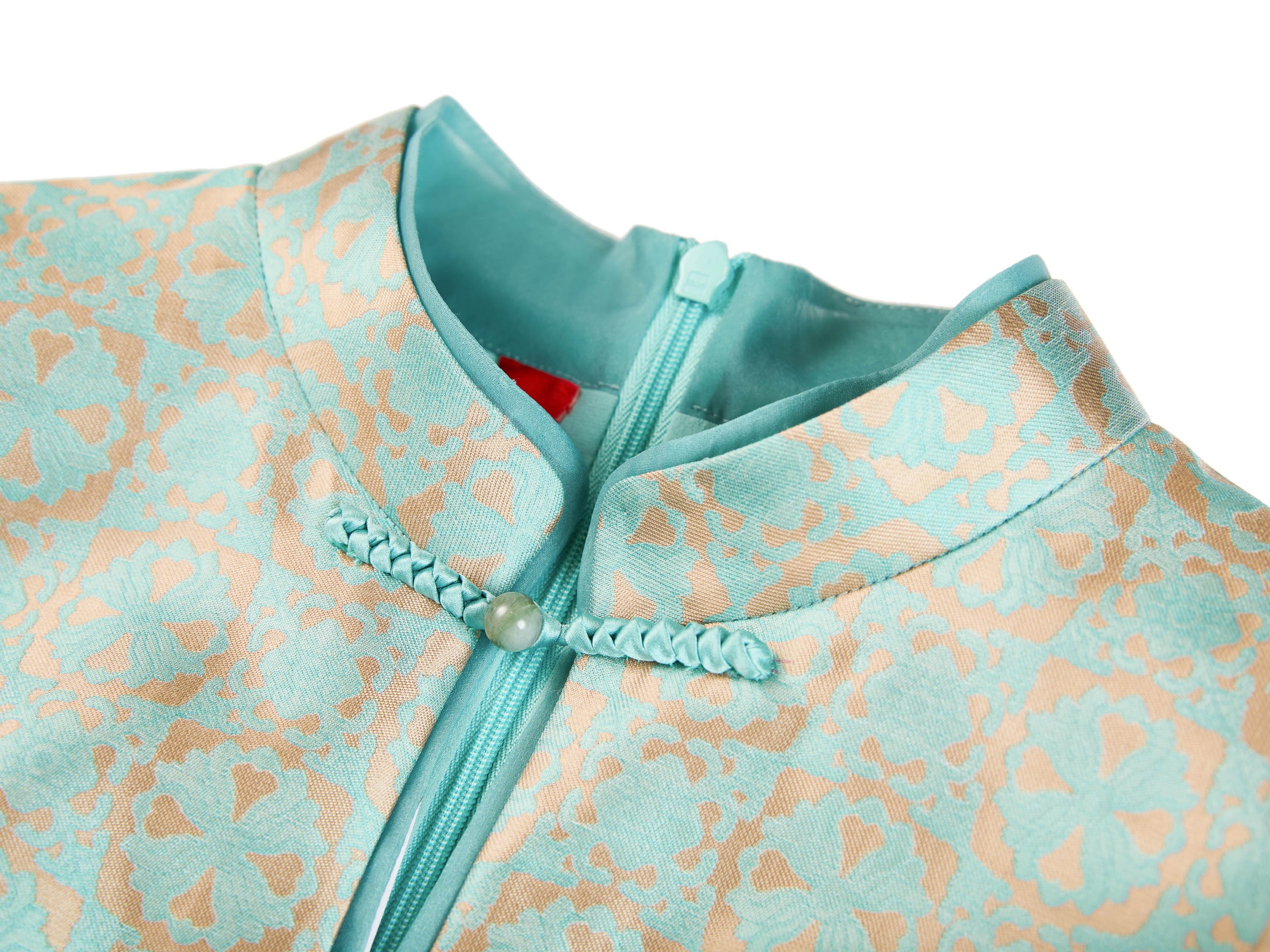 Floral Cheongsam Dress | Mint Green