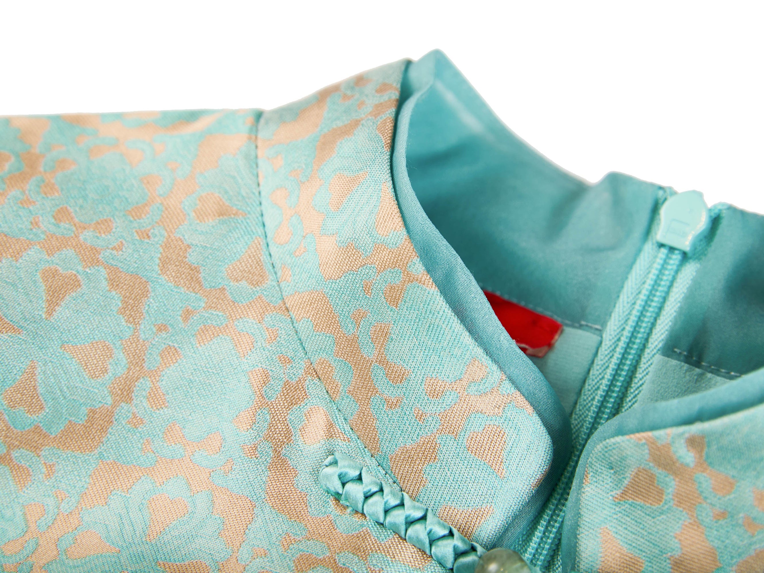 Floral Cheongsam Dress | Mint Green