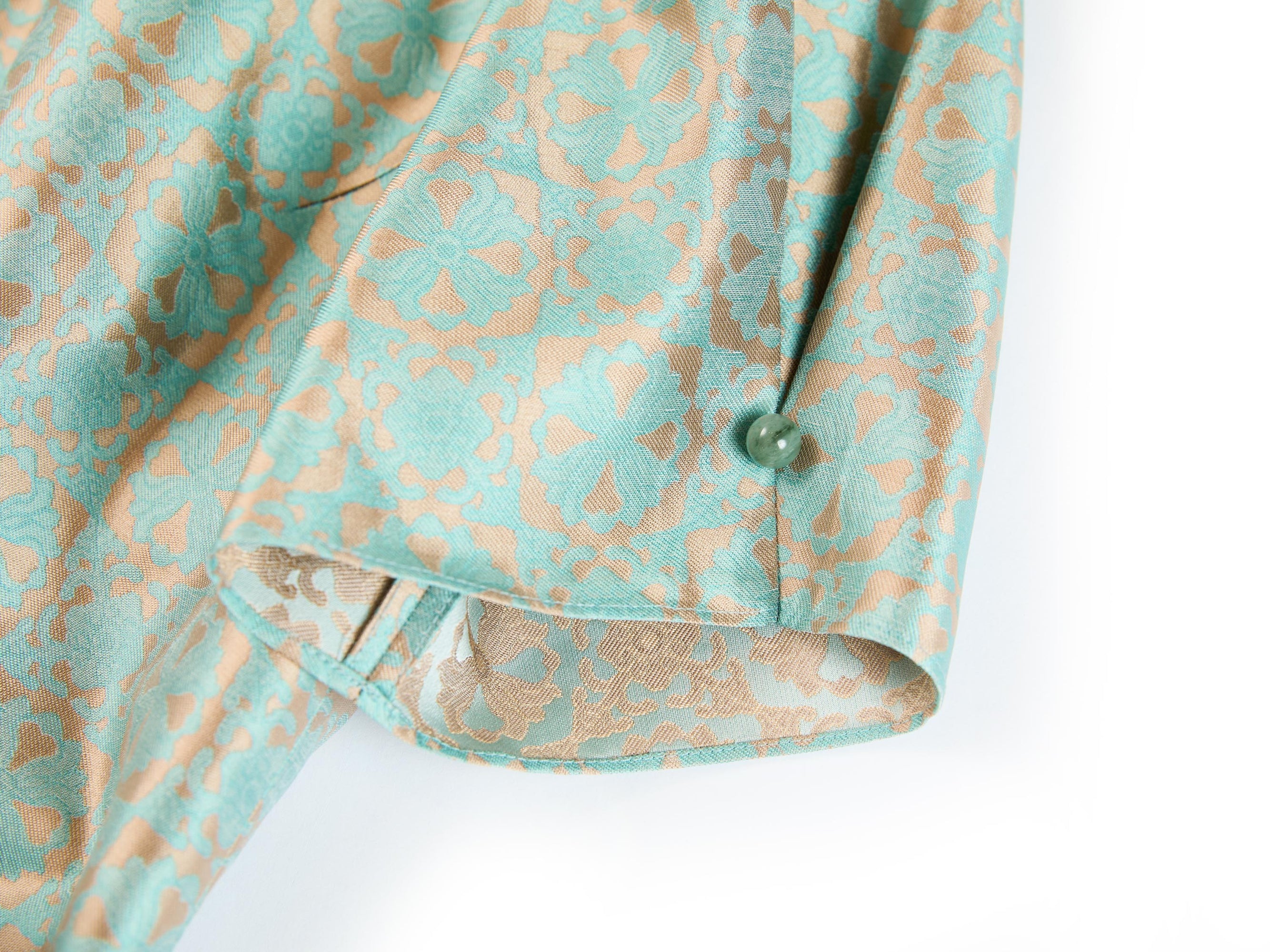 Floral Cheongsam Dress | Mint Green