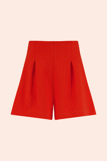 Textured Jersey Short | Vermillion