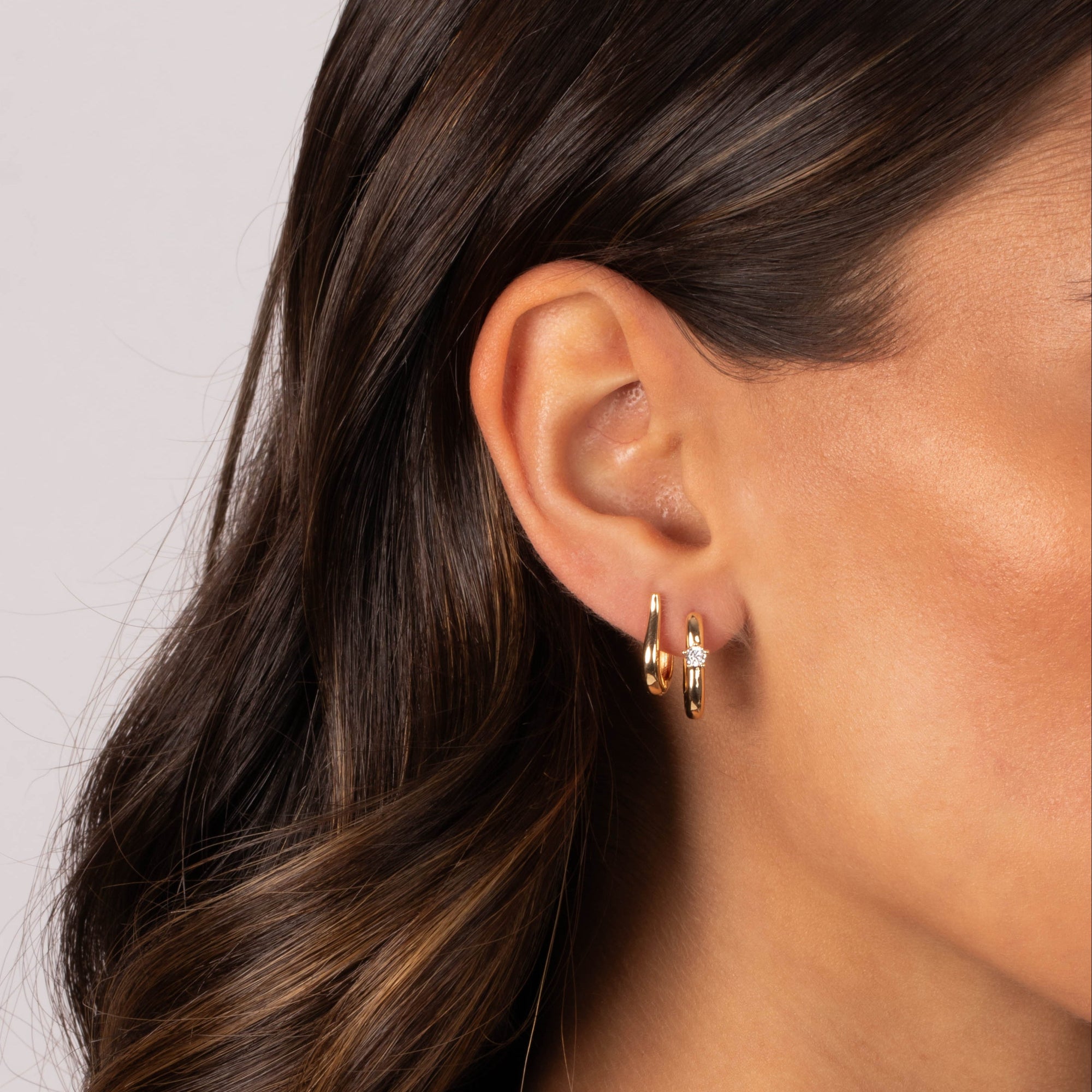 The Ovals Huggie Earring Combo Set - Adina's Jewels