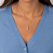 Fancy Solitare & Marquise Pendant Necklace - Adina's Jewels