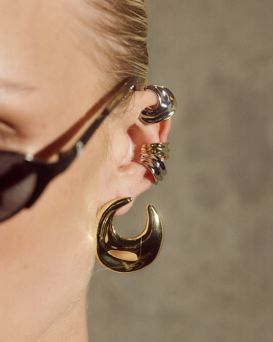 The Mercury Disc Ear Cuff Set | Silver
