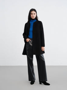 Wool Woolen Jacket | Black