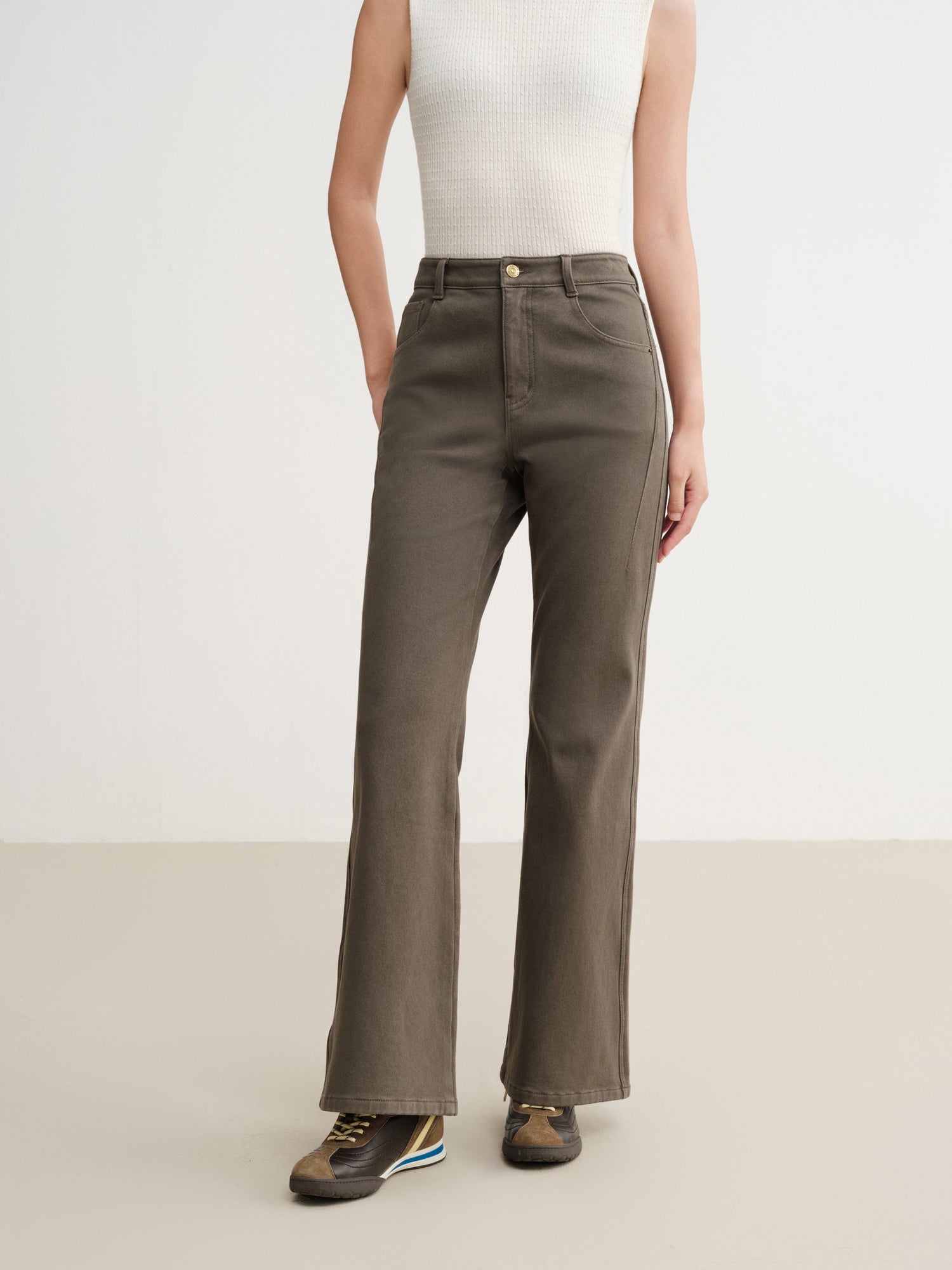 High-Waist Pants | Green