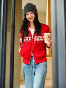 Wool Yak Wool Sweater | Red