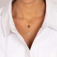 Diamond Menorah Pendant Necklace 14K - Adina's Jewels