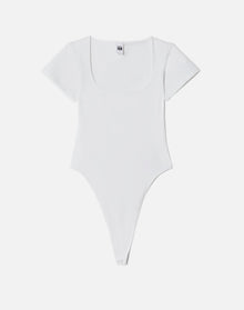 Square Neck Bodysuit | White