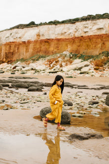 Organic Knit Wide Leg Trousers | Dark Ochre