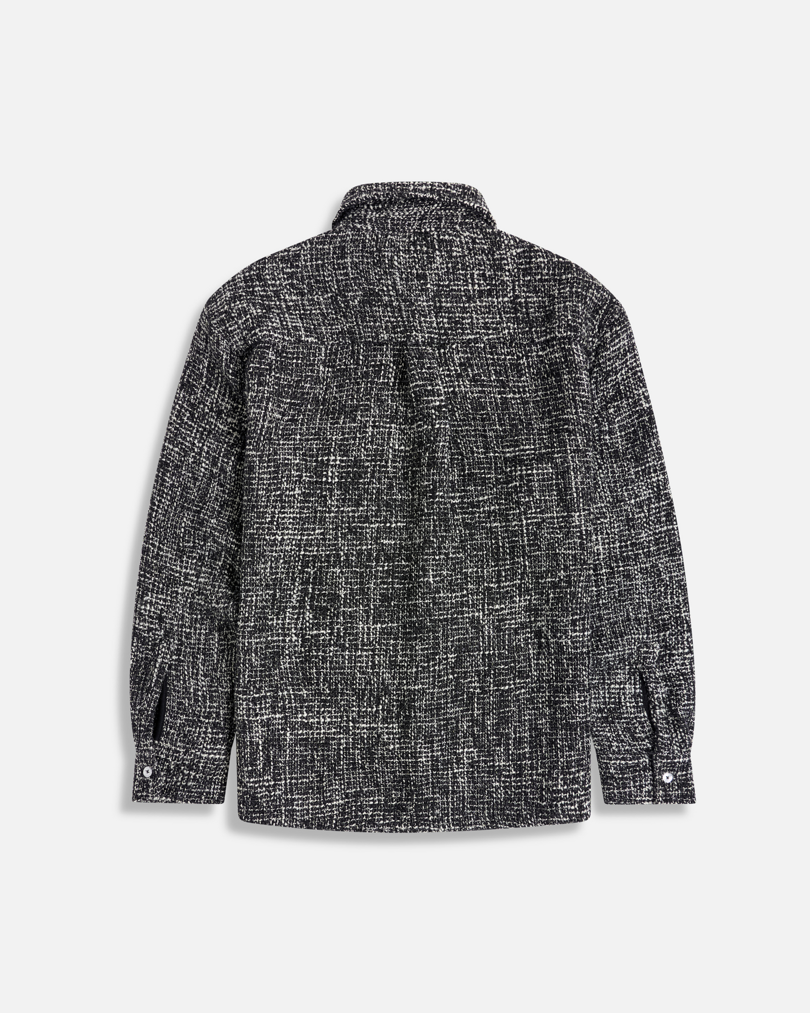 Tweed Oversized Button Up | Black