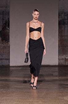 Serpent Wrapped Rib Skirt | Ivory