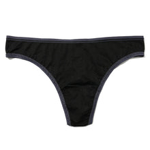 MoveCalm Natural Rise Thong | Black/Granite